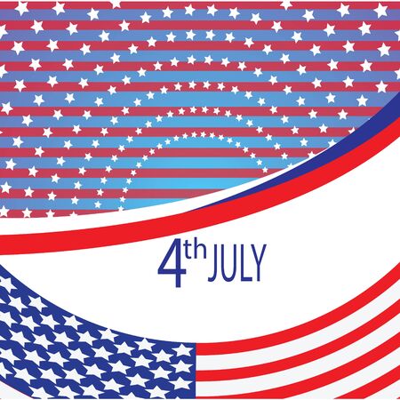 4th of July, American Independence Day red white and blue illustration design graphic background .のイラスト素材