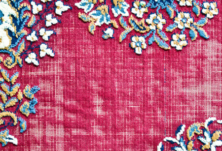 The texture of velvet old fabricの写真素材