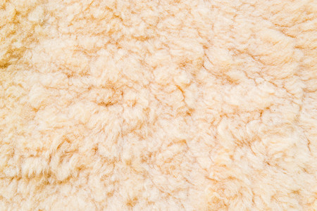 Luxurious wool texture from a gray sheepskin rugの写真素材