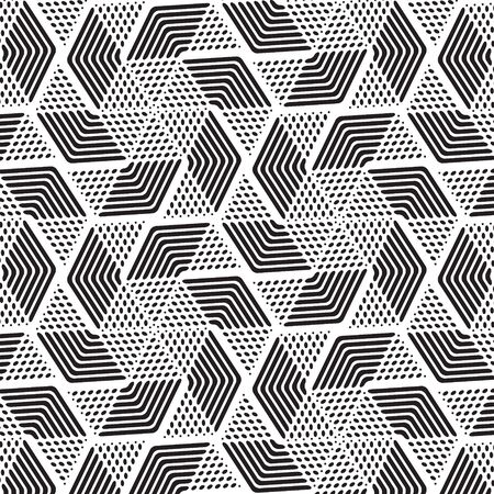 Black and white  graphic pattern abstract vector background. Modern stylish texture.のイラスト素材