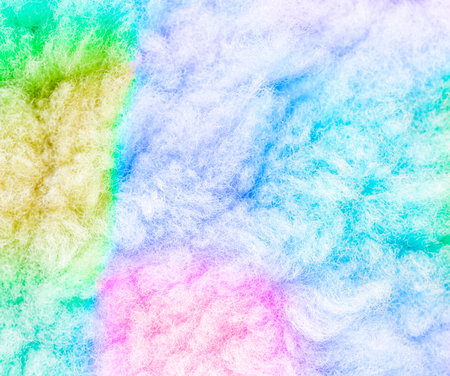 Luxurious wool texture from a gray sheepskin rugの写真素材