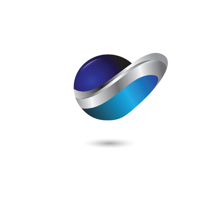 vector abstract sphere colorful icon, logo isolatedのイラスト素材
