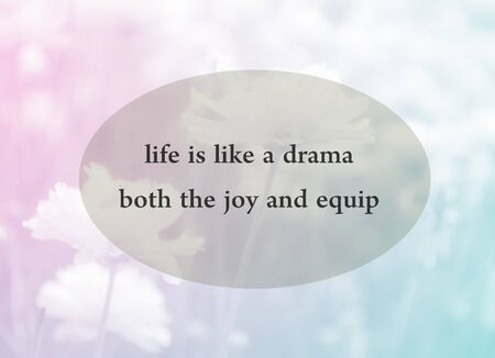 Inspirational Motivational Life Quote on Blur Background Design.の写真素材