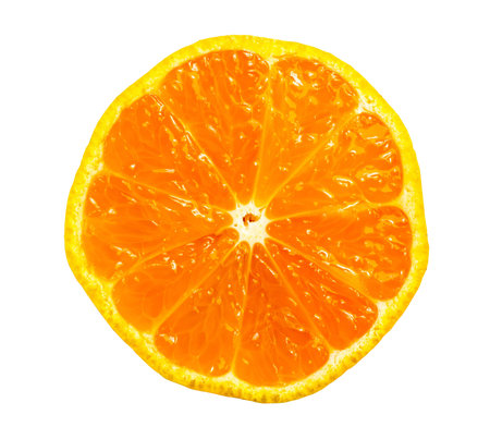 Orange slice isolated on white
