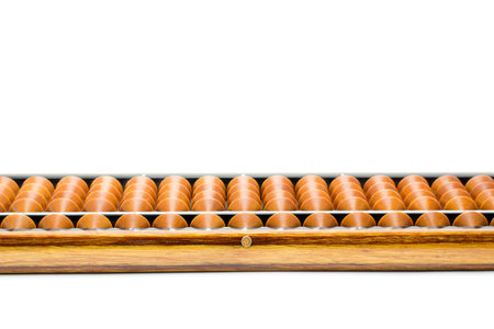 Traditional wooden abacus isolated on white background