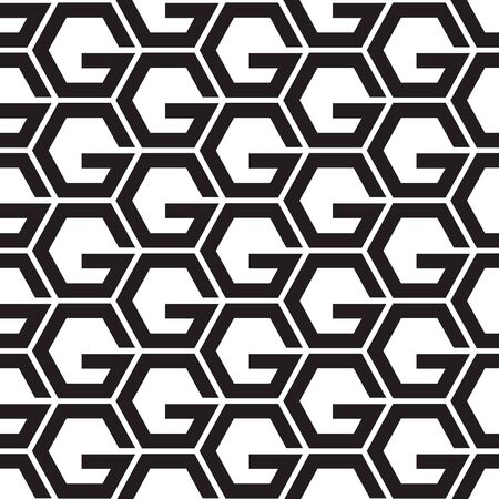 Black and white geometric pattern, background vector.のイラスト素材
