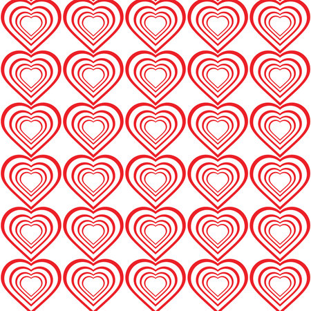 red Hearts  pattern. Abstract background.