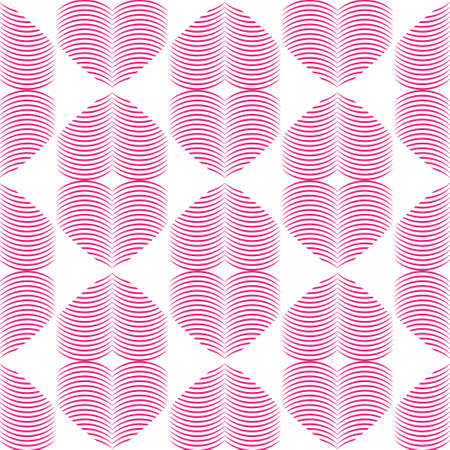 pink  hearts on white background/pink hearts/Valentine hearts/Vector hearts/Heart illustration/のイラスト素材
