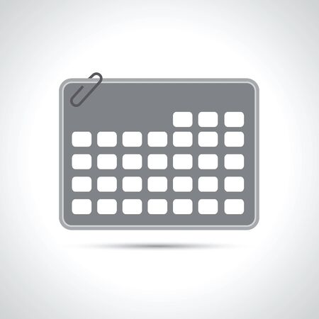 calendar sign icon, vector illustration. Flat design styleのイラスト素材
