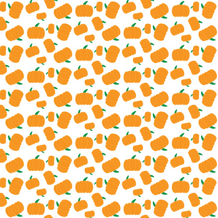 Halloween  pattern Background with Orange pumpkin. vector illustration.のイラスト素材