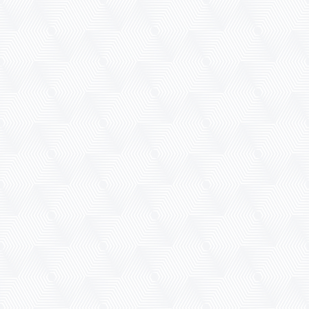 Geometric repeating vector ornament with line hexagons. Seamless abstract modern gray and white patternのイラスト素材