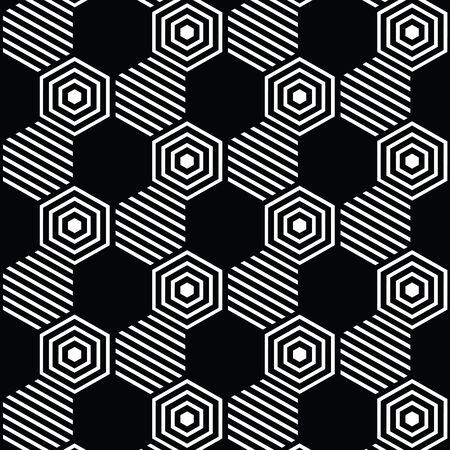 black and white geometric pattern abstract vector background. Modern stylish texture.のイラスト素材