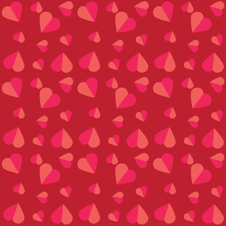 colorful pattern with hearts. Background for Valentine's Day greetings cards and gifts papers. Vector illustration.のイラスト素材