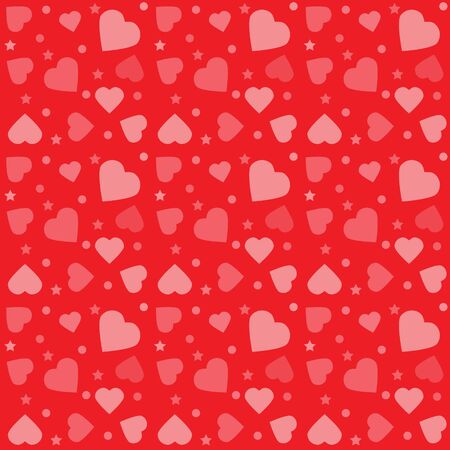 colorful pattern with hearts. Background for Valentine's Day greetings cards and gifts papers. Vector illustration.のイラスト素材