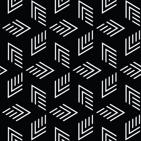 black and white geometric pattern abstract vector background. Modern stylish texture.のイラスト素材