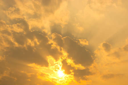 Sunset / Gold skyの写真素材