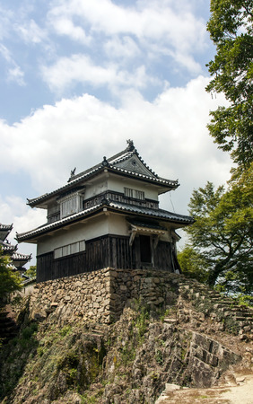 Tower at Bitchu Matsuyama Castle in Okayama, Japanのeditorial素材