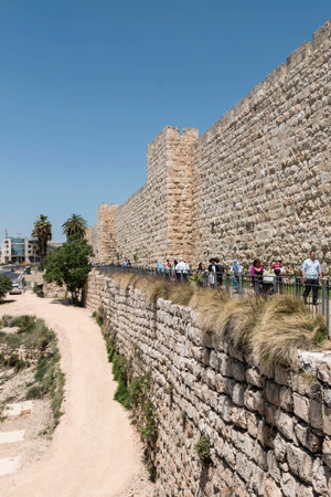 Jerusalem Old City Wallsの写真素材