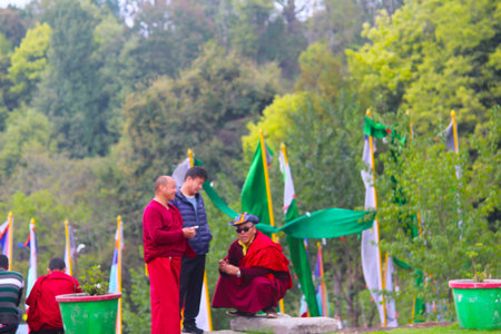 Buddhist monk and they set of protocol