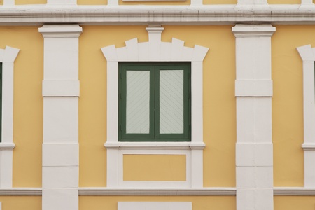 Thai old style classic window in Bangkokのeditorial素材