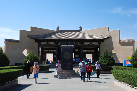 June 8, 2012 Mingsha Crescent Spring Scenic Areaのeditorial素材