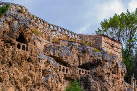 Civica, a monastery cave construction in stone. An historical village, tourism destination for...