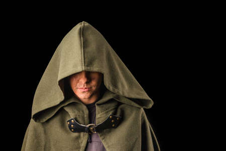 Celt druid costume and makeup. samhain halloween pagan origin mithologyの写真素材