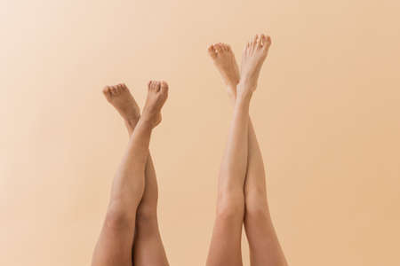 unretouched body positivity real body inclusivity legs from Mexican and Honduras Latin femalesの写真素材