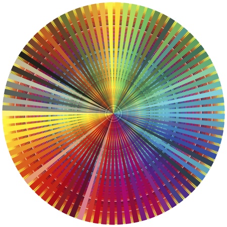 Rainbow color wheel. Decorative poster for all who are in the prepress and printing businessの写真素材