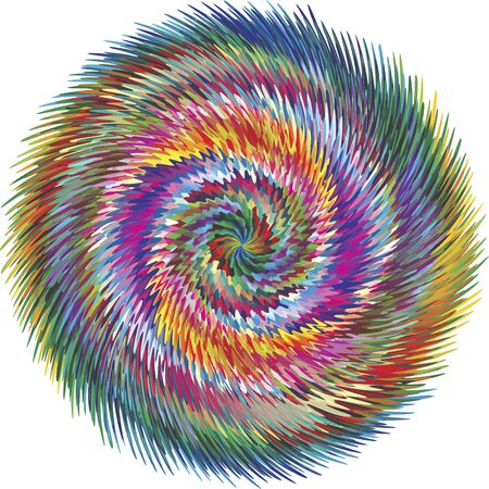 Color typhoon.  circle in vivid and brilliant rainbow colors and in full color spectrum, for decoration, meditation, business purposesのイラスト素材