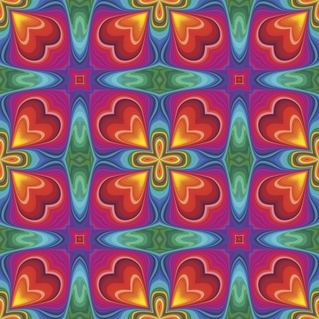 Seamless vector Pop art pattern in funky disco styleのイラスト素材