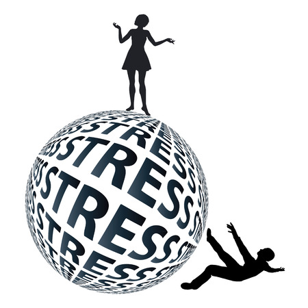 Women can cope with extreme stress situations far better than menの写真素材