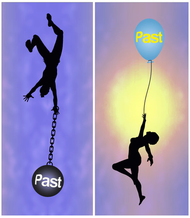 The Past is catching up with you  You can either rise or fallの写真素材