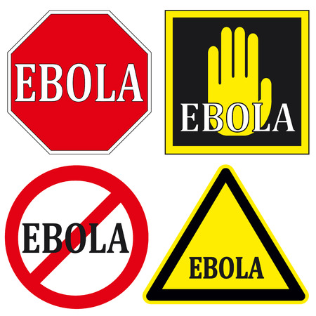 Stop Ebola signsのイラスト素材
