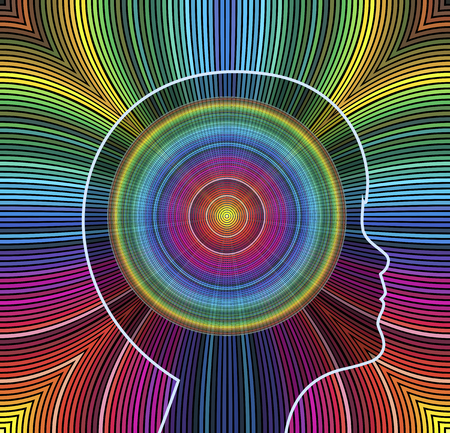 Kids and Sensory Overload. Young child suffering from sensory overload due to unfiltered perceptionの写真素材