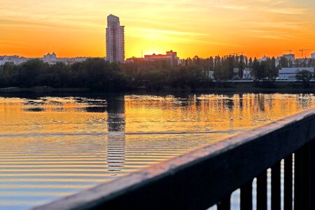 Sunset over the city.の写真素材
