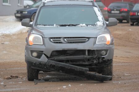 For transport a result of road accidents - a broken back and side parts.の写真素材