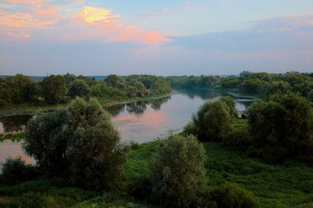 In the evening by the river.の写真素材
