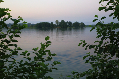 A complete calm on the Lake.の写真素材
