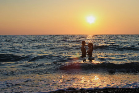 Sunset at the Black Seaのeditorial素材