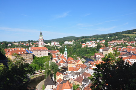 Cesky Krumlov â beutiful old town in south bohemia, Czech republicのeditorial素材