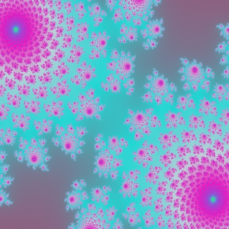 Flowers in bright turquoise colorの写真素材