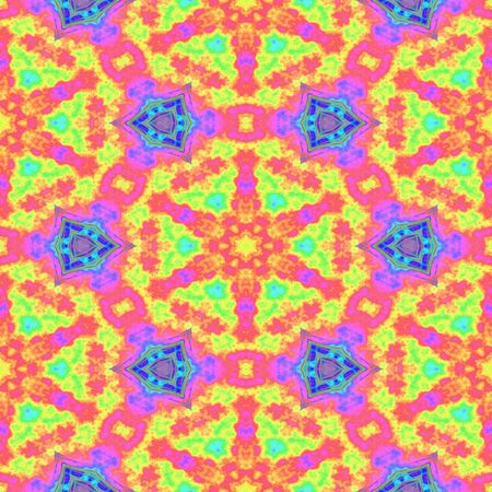 Kaleidoscopic colorful seamless pattern design image backgroundの写真素材