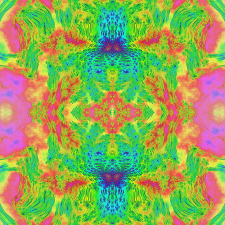 Abstract hinduistic or arabic green and pink colorful image