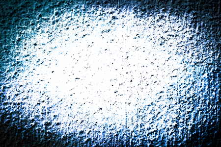 Framed coarse rough facade blue surface backgroundの写真素材