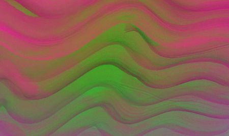 Beautiful watercolor brush wavy waves in pink and fresh green colors backgroundの写真素材