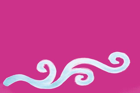 Beautiful old pink bright background with curvy hand drawn decorationの写真素材