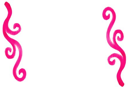 Bright vivid neon pink female bridal decorative elements on white backgroundの写真素材