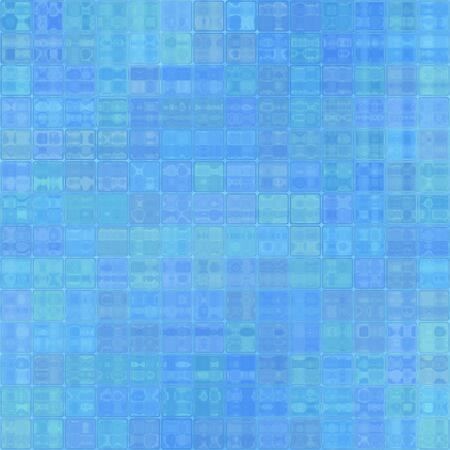 Soft turquoise glass cubes with reflection modern background textureの写真素材