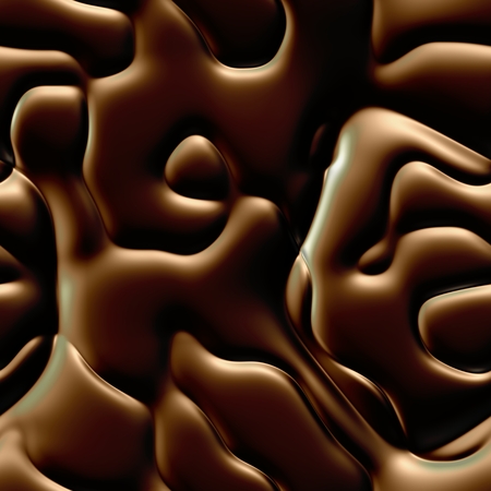 Chocolate brown bumpy rflective gloss surface texture backgroundの写真素材